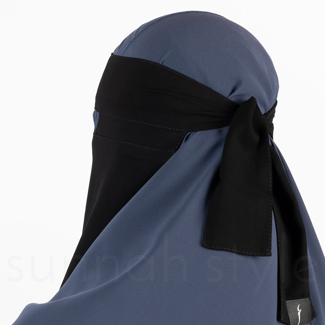 Sunnah Style Long No-Pinch One Layer Glasses Niqab Black